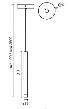 medidas colgante candle leds-c4