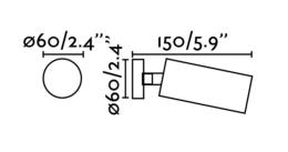 Proyector Stam Faro Blanco interior negro GU10