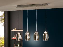 Lámpara colgante Nebula Schuller - 4 luces LED. Cromo