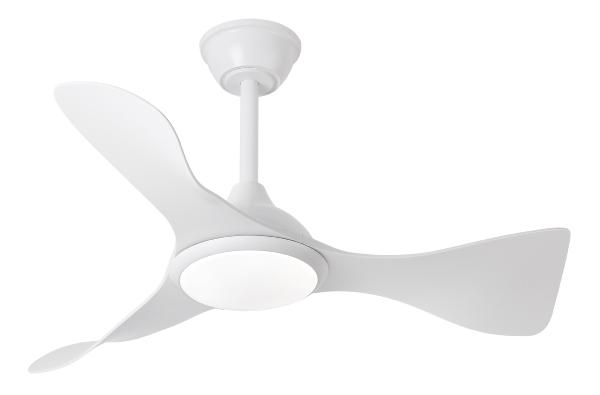 Ventilador Caiman Blanco Fabrilamp - Motor DC. 89cm Ø. Luz LED