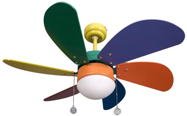 Ventilador de techo 77cm. Delfin Colores. FABRILAMP