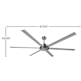 Ventilador Sanson Niquel Ø214cm Fabrilamp - Motor DC 