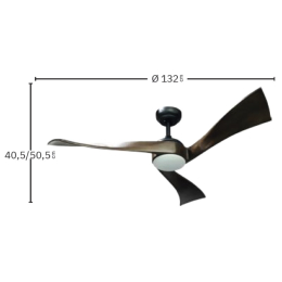 Ventilador Janubi Blanco Haya Fabrilamp - Motor DC Ø132cm