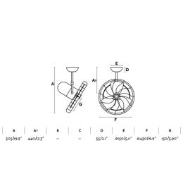 Ventilador KEIKI Marron FARO - Ventilador Vintage Ø43cm.