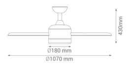 Ventilador de techo Newton Sulion LED 107cm