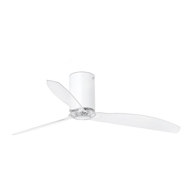 Ventilador Mini Tube FARO - Blanco mate. Motor DC. 128cm. Ø