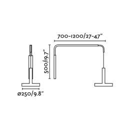 Aplique extensible WHIZZ oro satinado y negro Faro