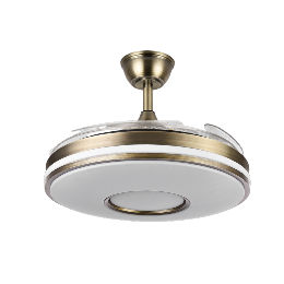 Ventilador DANI Oro envejecido - Fabrilamp. Motor DC Ø107cm