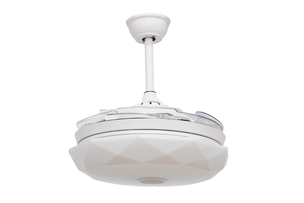 Ventilador Tegaluxe - Music Blanco aspas retractiles 107cm.Ø