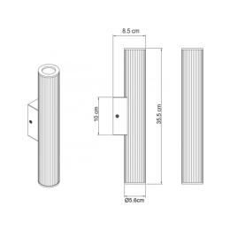 Aplique exterior ARBUS negro 2 x 25w gu10 - ip54 - ALEMAR