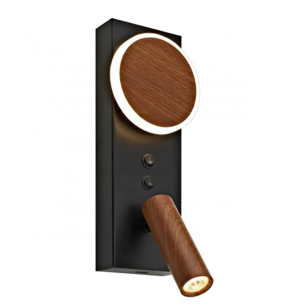 Aplique led ARBAS blanco-mader led 11w 740lm 3000k - ALEMAR