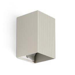 Aplique LUNE cuadrado estriado gris Faro Barcelona  