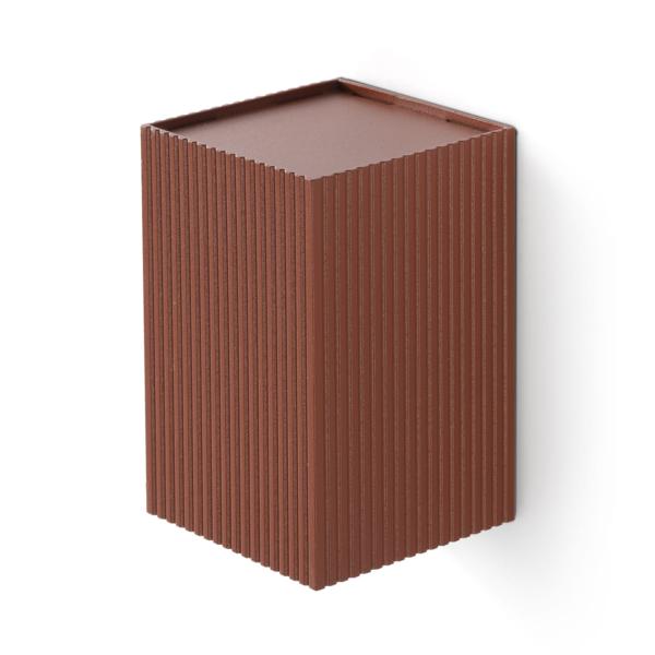 Aplique LUNE cuadrado estriado terracota Faro Barcelona  