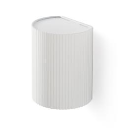 Aplique SOLE redondo blanca estriado Faro Barcelona