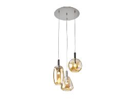 NARA- LAMPARA 3L CROMO D45 - ILUMINACION i3 By SCHULLER