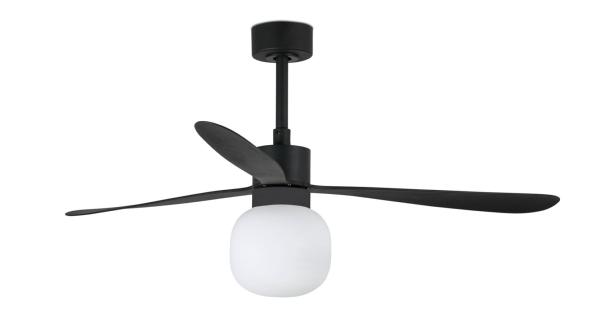 Ventilador AMELIA L BALL Negro FARO - Motor DC - Luz Led Ø132cm