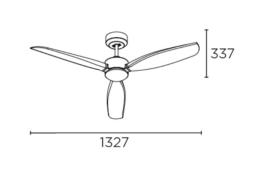 Ventilador Embat Leds-c4 - Motor DC. LED 132cm. Ø.