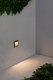 Empotrable pared SEDNA SQ 140 gris oscuro Faro 