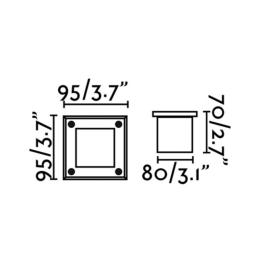 Empotrable suelo LED cuadrado Inox Faro Barcelona