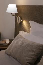 Aplique ETERNA con lector izquierdo cromo/blanca Faro