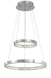 Lampara Bohemia Acontract-luz. 2 aros concentricos LED.