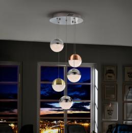 Lampara Sphere Schuller - 5 colgantes colores LED