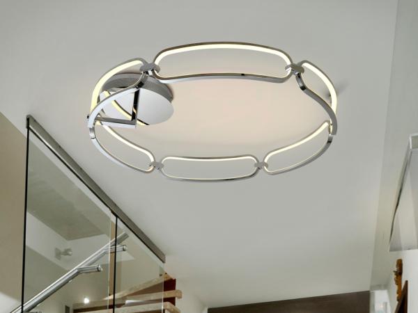 Plafón Colette Schuller - Cromo 80cm Ø. LED