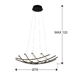 Lampara techo TRAMA 78Ø - Schuller - Luz LED