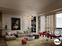 LORIAN- LAMPARA 3 AROS DORADO BRILLO - SCHULLER