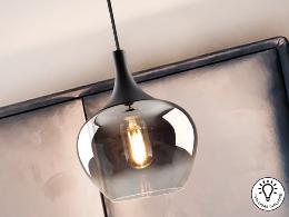 OPAZ-LAMPARA 1L NEGRO/SMOKE D19 - SCHULLER