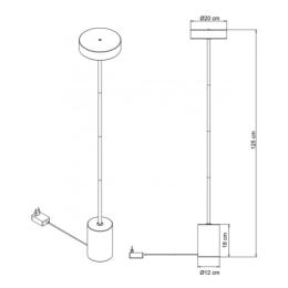 Pie salon FRESNO madera clara led 12w 1000lm 4000k - ALEMAR