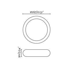 Plafon exterior ANGA 295 gris oscuro Faro