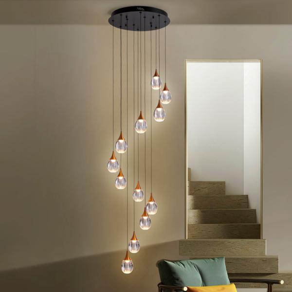 CORINA- LAMPARA 12L NEGRO-COBRE - SCHULLER