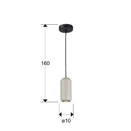 NIMES LAMPARA 1L NEGRO-GRIS - ILUMINACION i3 By SCHULLER