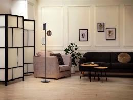 NIMES PIE SALON 3L NEGRO-COLORES - ILUMINACION i3 By SCHULLER