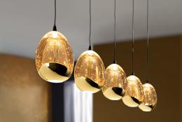 ROCIO- LAMPARA 5L NEGRO-ORO - SCHULLER