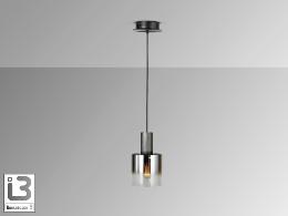 VENIZE LAMPARA 1L NEGRO-SMOKE - ILUMINACION i3 By SCHULLER