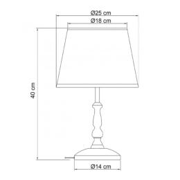 Sobremesa VERMUT latón 1 x 60w e-27 - ALEMAR