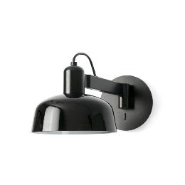 Aplique TATAWIN cristal brazo de pared negro Faro