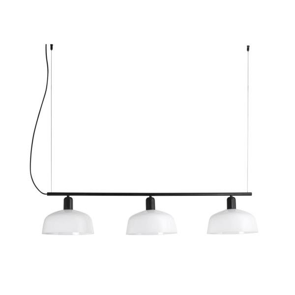 Lampara lineal TATAWIN M Colgante cristal blanco Faro