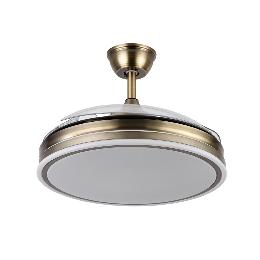 Ventilador BAYOMO Cuero - Fabrilamp. Motor DC Ø107cm