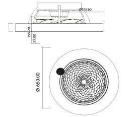 Ventilador Tibet con luz LED Blanco - MANTRA Ø63cm