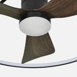 Ventilador Oporto Negro Fabrilamp - Motor DC Ø84cm