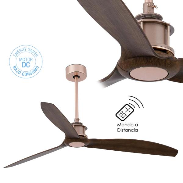 Ventilador Justfan Cobre Faro 128cm.Ø