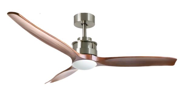 Ventilador CORON Niquel Nogal Sunaca LED - Motor DC 132cm Ø.