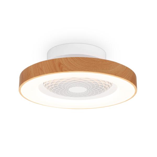 Ventilador MINI TIBET Blanco/Madera - Mantra. Luz LED Ø53cm