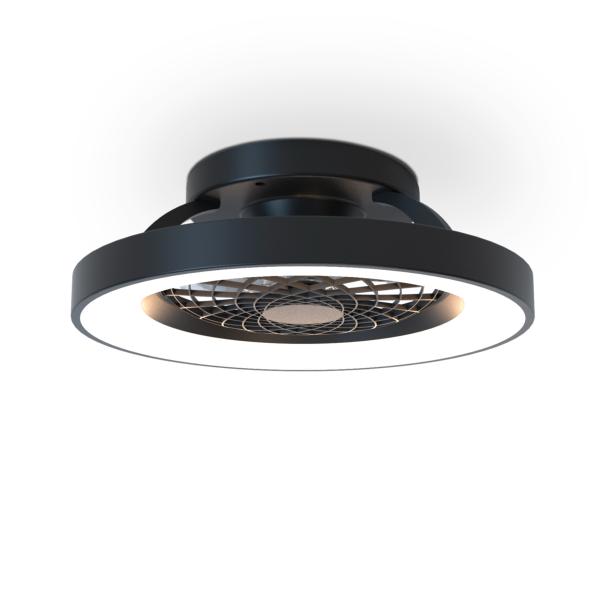 Ventilador MINI TIBET Negro - Mantra. Luz LED Ø53cm