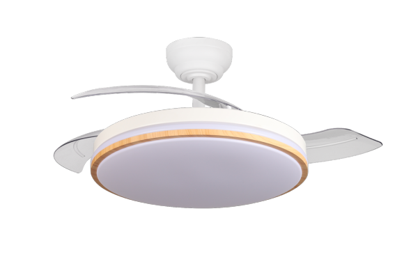 Ventilador RELAMPAGO Blanco Haya Abrila 3 aspas Motor DC Ø48-107cm