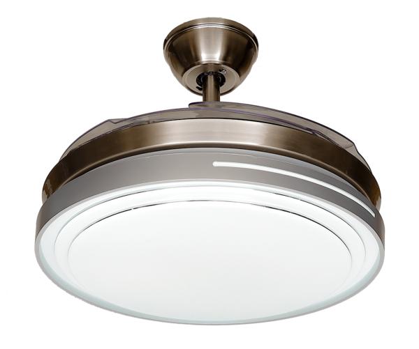 Ventilador Tegaluxe - Egil Plateado aspas retractiles 107cm.Ø