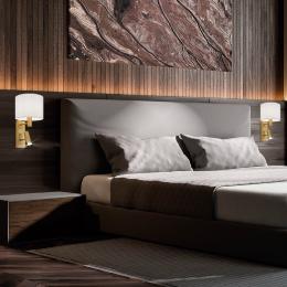 Aplique HERA laton pantalla blanca - ALEMAR